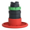 Harmony XB5, Emergency stop head switching off, plastic, red mushroom Ø60, Ø22, trigger latching push-pull