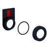 Harmony XB5, Flush mounting kit Ø30 for push buttons and pilot lights Ø22, plastic, 2-line legend