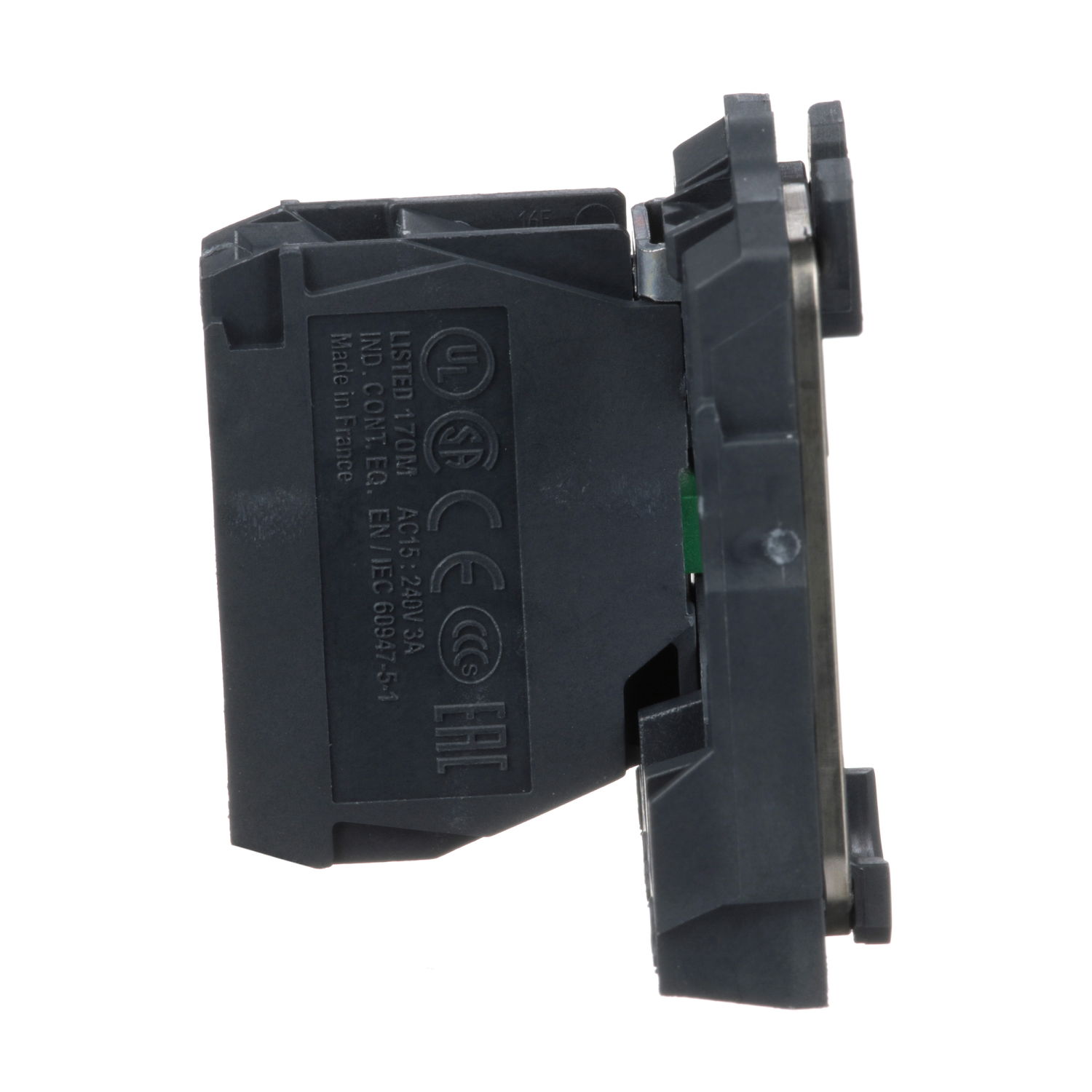 Single contact block with body/fixing collar, plastic, screw clamp terminal,1 NO – Image 4 of 7