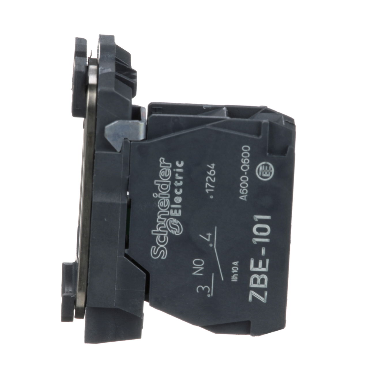 Single contact block with body/fixing collar, plastic, screw clamp terminal,1 NO – Image 5 of 7