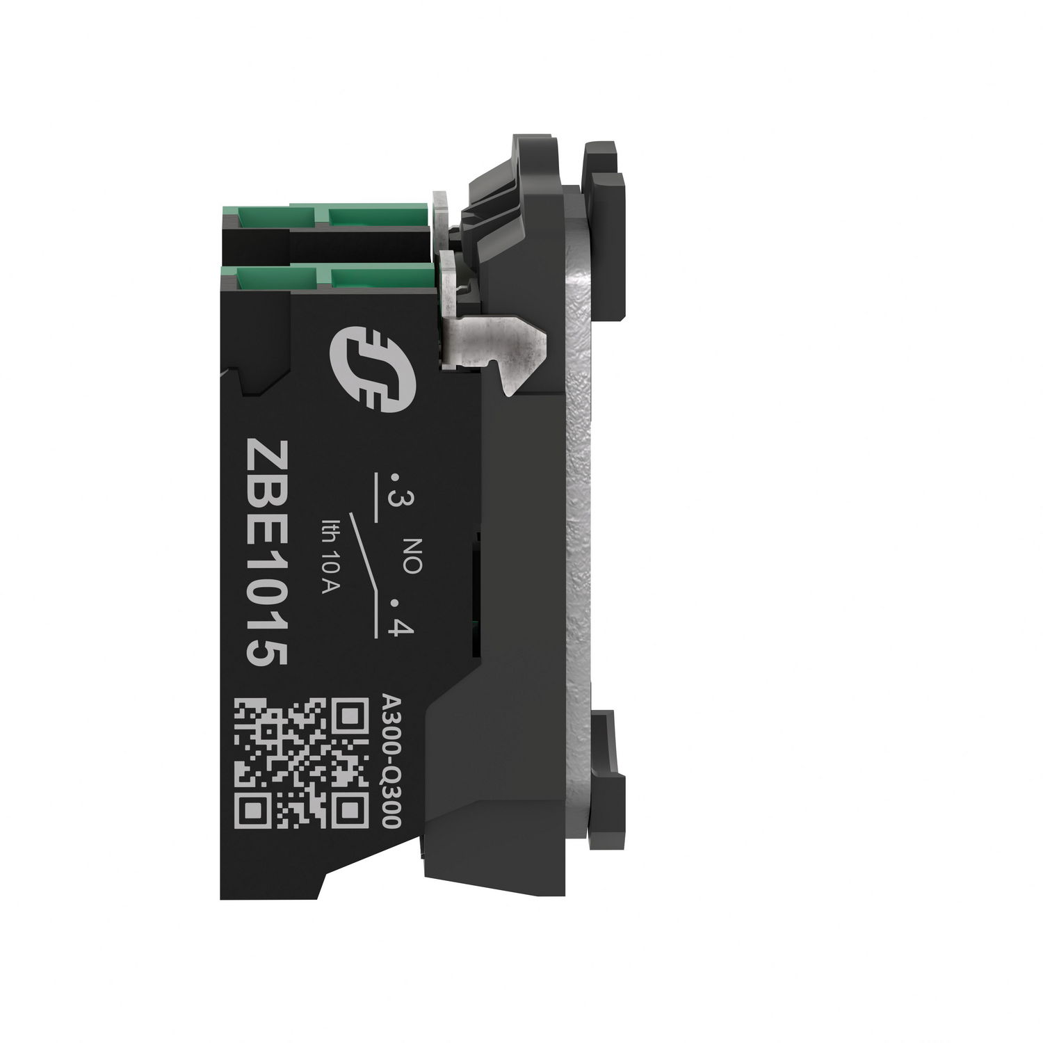 Complete body contact assembly, Harmony XB5, single contact, with fixing collar, plastic, 2NO, compact push in terminals – Image 6 of 10