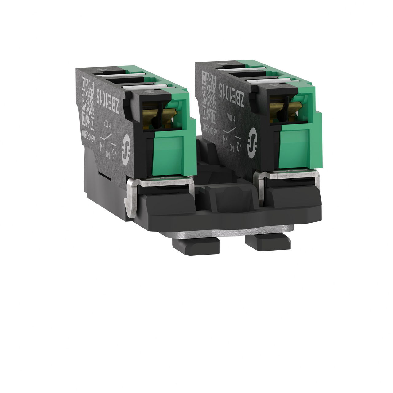 Complete body contact assembly, Harmony XB5, single contact, with fixing collar, plastic, 2NO, compact push in terminals – Image 5 of 10