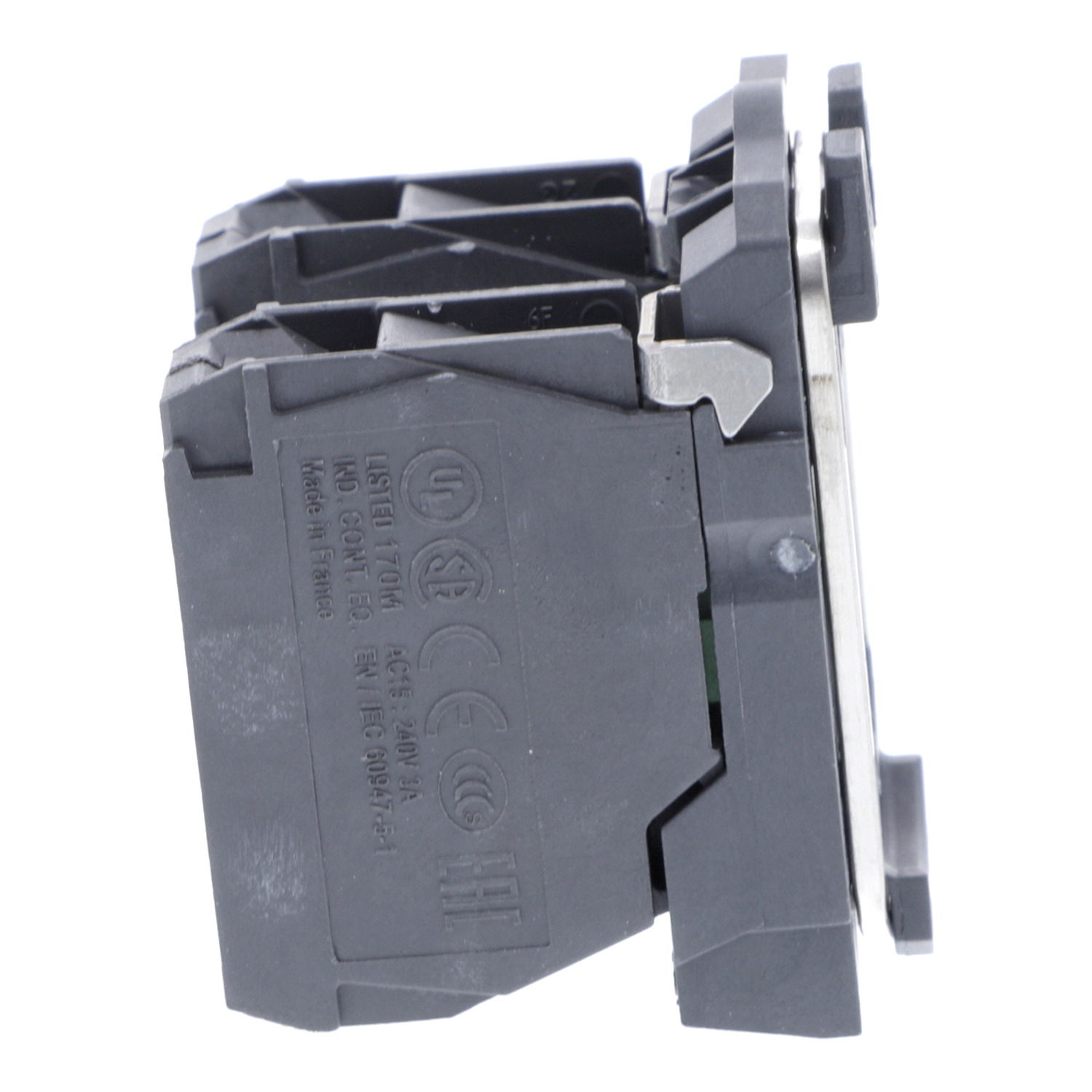 Single contact block with body/fixing collar, plastic, screw clamp terminal, 2 NO – Image 4 of 7