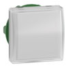 Head for pilot light, Harmony XB5, square white, 22mm, with plain lens, universal LED