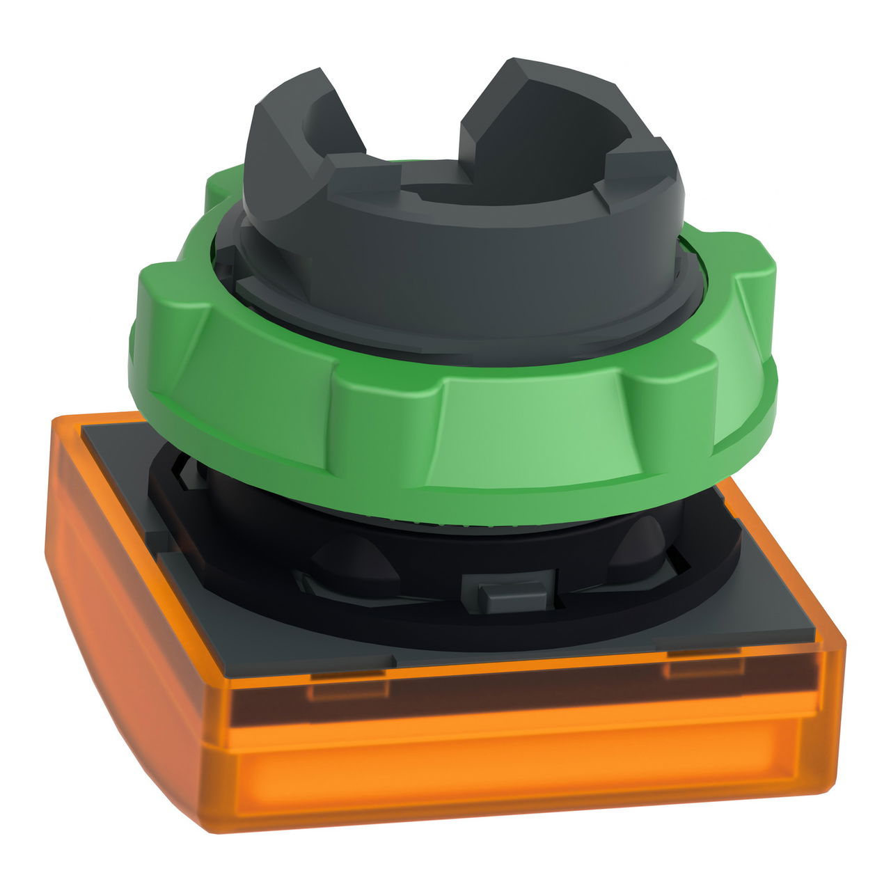 Head for pilot light, Harmony XB5, square orange, 22mm, with plain lens, universal LED – Image 5 of 9