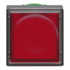 Leuchtdrucktaster, Frontelement, Harmony XB5, Kunststoff, 22mm, rot, für universelle LED, für Einlegeschild, eckig