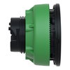 FLUSH MOUNTED GREEN FLUSH CAPS PUSHBUTTON HEAD WHITE MARKED I