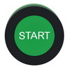 FLUSH MOUNTED GREEN FLUSH CAPS PUSHBUTTON HEAD WHITE MARKED START