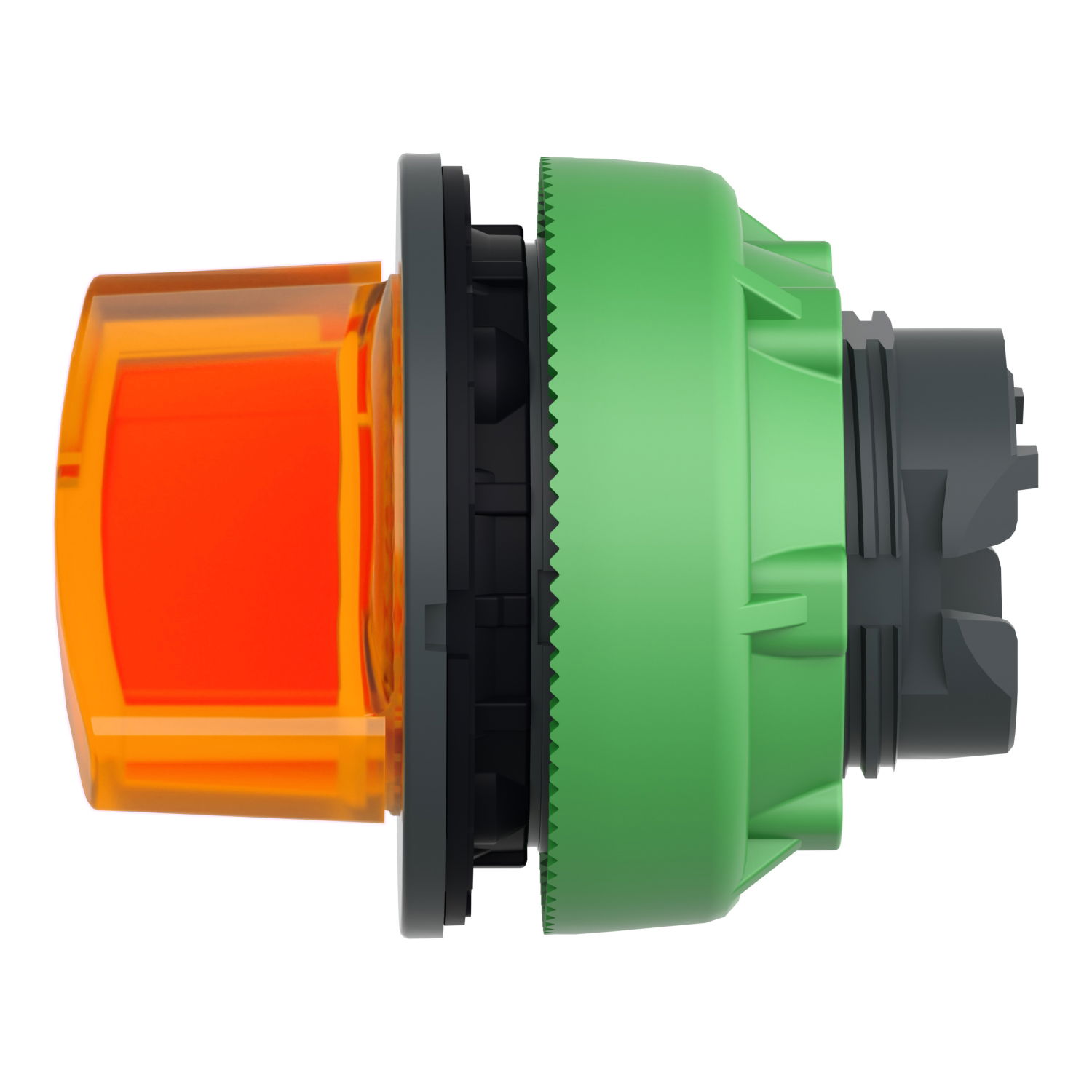 Head for illuminated selector switch, Harmony XB5, plastic, orange handle, universal LED, 2 positions, stay put – Image 7 of 7