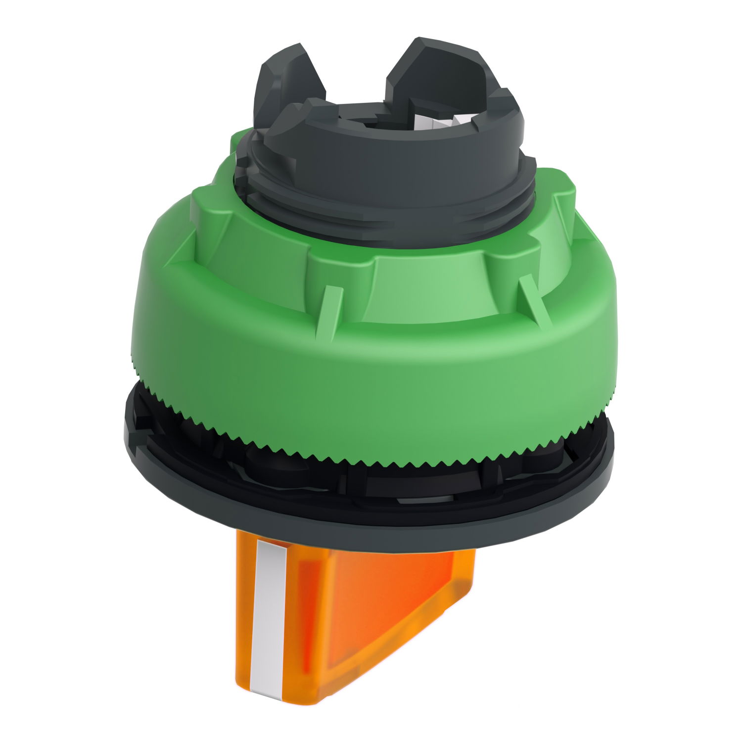 Head for illuminated selector switch, Harmony XB5, plastic, orange handle, universal LED, 2 positions, stay put – Image 5 of 7