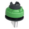 Head for illuminated selector switch, Harmony XB5, plastic, white handle, universal LED, 3 positions, left to center