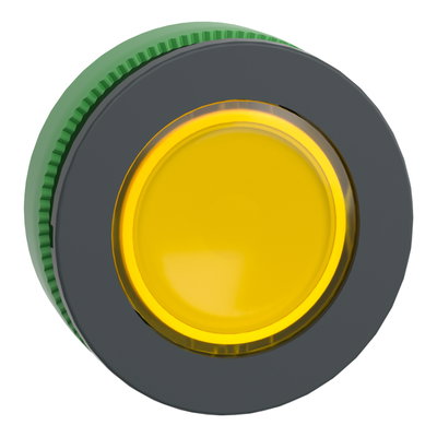 Lamptrycke plast infälld gul
