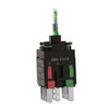 Green light block with body/fixing collar with integral LED 12...24V 1NO+1NC