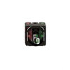 Green light block with body/fixing collar with integral LED 12...24V 1NO+1NC
