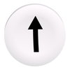 White plain cap up arrow for flush mounted push button