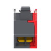 Single contact block, Harmony XB4, Hamony XB5, silver alloy, compact push in terminals, 1 NC