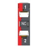 Single contact block, Harmony XB4, Hamony XB5, silver alloy, compact push in terminals, 1 NC