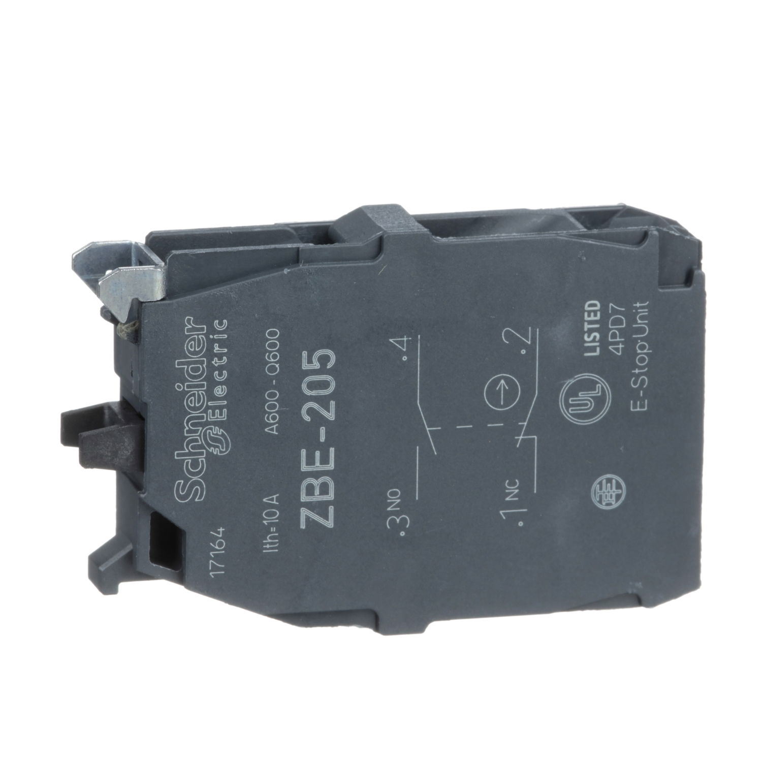 Double contact block's for head Ø22 1NO+1NC screw clamp terminal