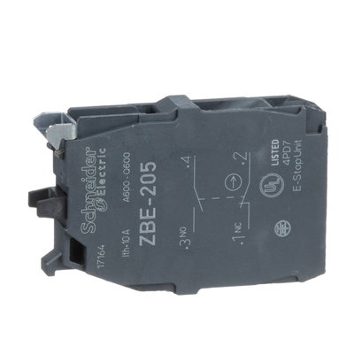 Double contact block's for head Ø22 1NO+1NC screw clamp terminal