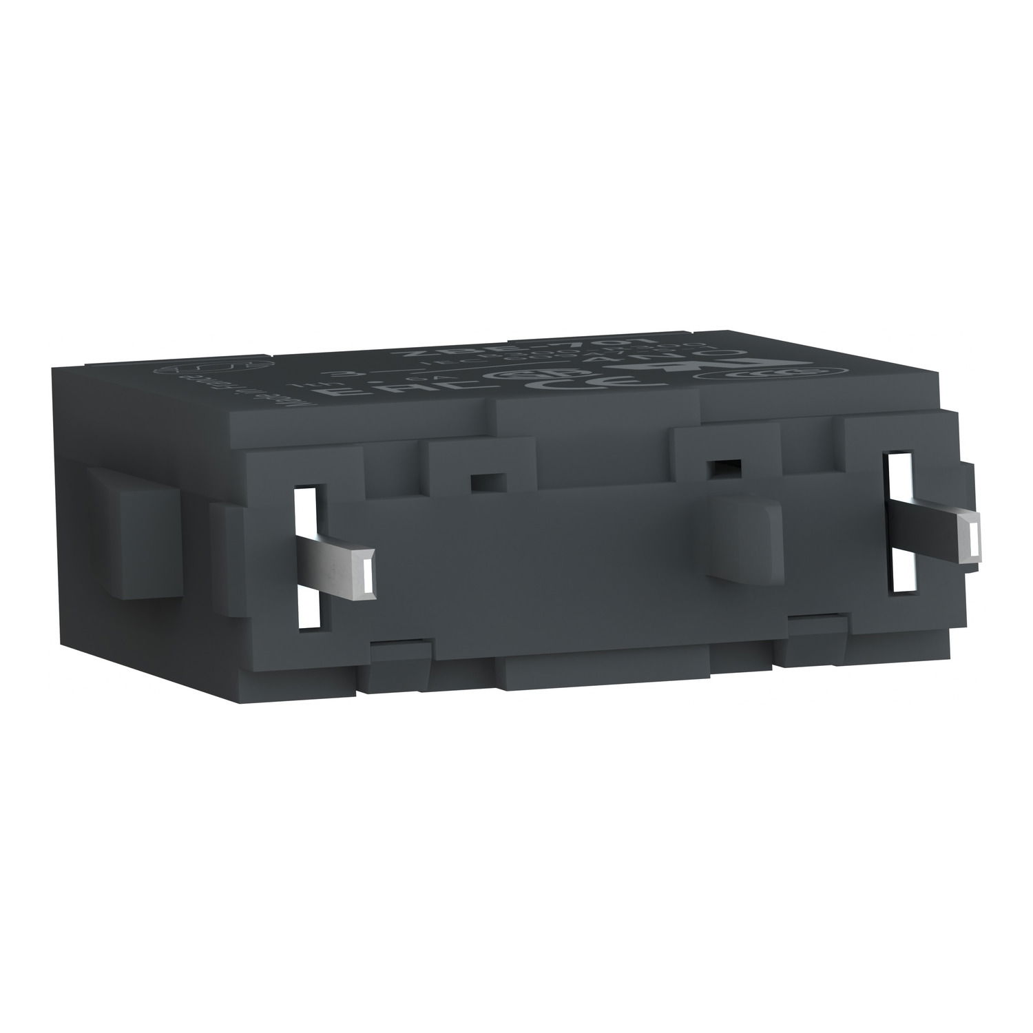 Harmony XB4, Single contact block, silver alloy, pins for printed circuit board, 1 NO – Image 3 of 8