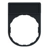 Legend holder 30 x 40 mm, plastic, with legend 8 x 27 mm, unmarked