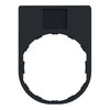 Legend holder 30 x 40 mm, plastic, with legend 8 x 27 mm, unmarked