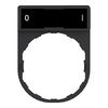 Legend holder 30 x 40 mm with legend 8 x 27 mm with marking O-I