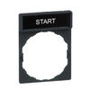 Legend holder 30 x 40 mm, plastic, with legend 8 x 27 mm, marked START
