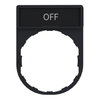Legend holder 30 x 40 mm, plastic, with legend 8 x 27 mm, marked OFF