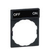 Legend holder 30 x 40 mm with legend 8 x 27 mm with marking OFF-ON