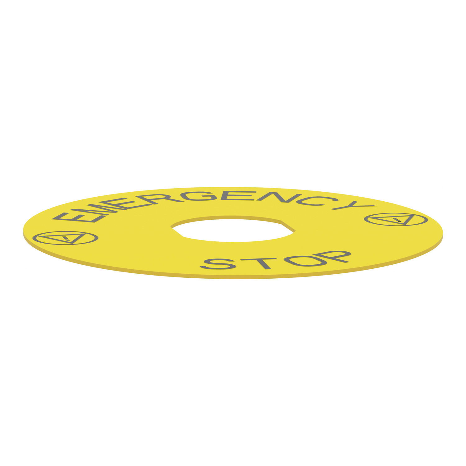 Marked legend Ø90 for emergency stop - EMERGENCY STOP/logo ISO13850 – Image 3 of 10