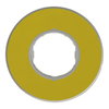 Harmony XB4, Legend holder Ø60 for emergency stop, plastic, yellow, marked ARRET D'URGENCE