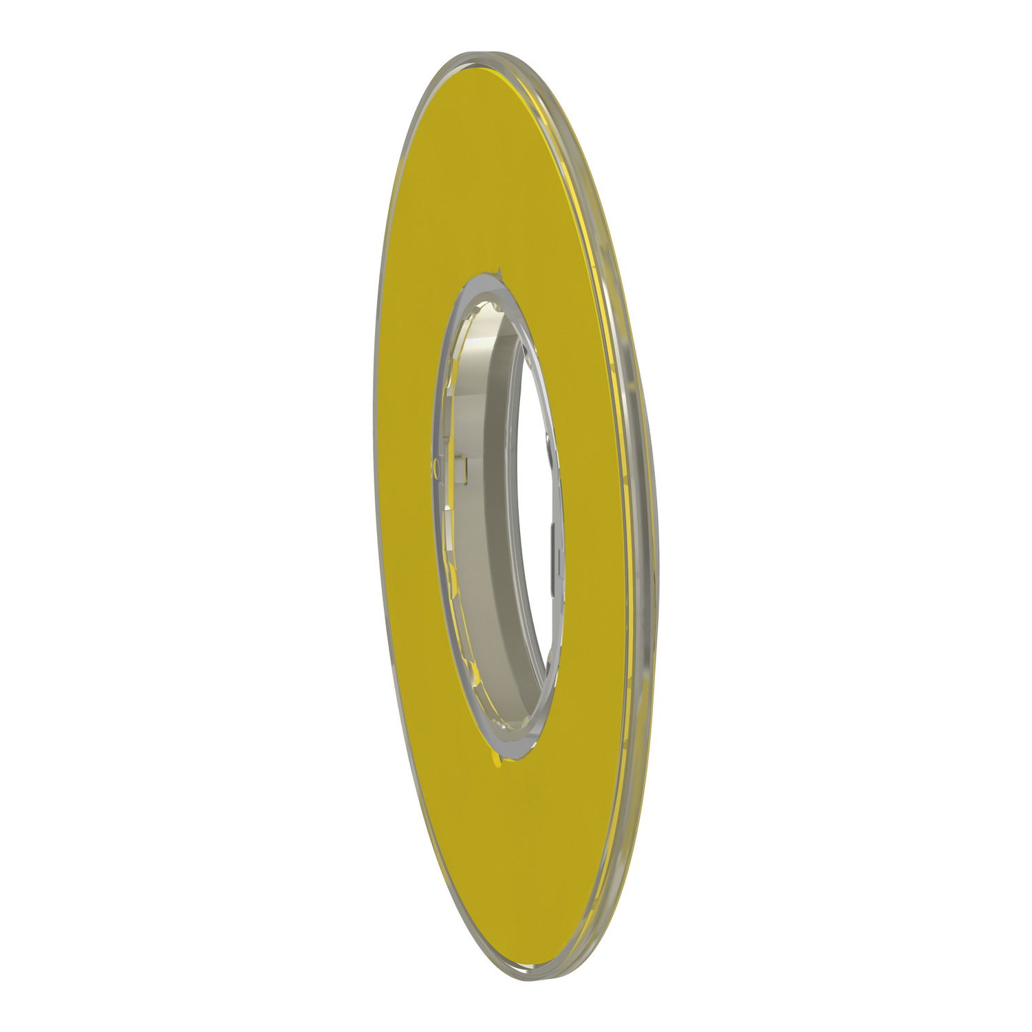 Harmony XB4, Legend holder Ø60 for emergency stop switching off push button, plastic, yellow, unmarked – Image 3 of 7