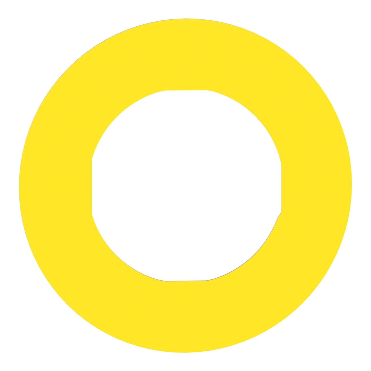Legend holder Ø60 for emergency stop, plastic, yellow, for padlocking, marked ARRET D'URGENCE – Image 2 of 9