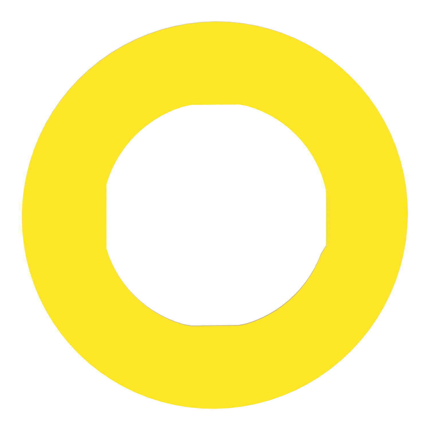 Legend holder Ø60 for emergency stop, plastic, yellow, for padlocking, marked ARRET D'URGENCE – Image 2 of 9