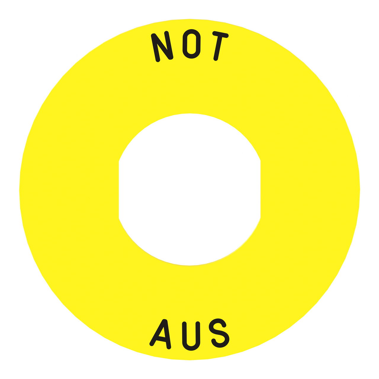 Marked legend Ø60 for emergency switching off - NOT-AUS /logo ISO13850 – Image 4 of 10