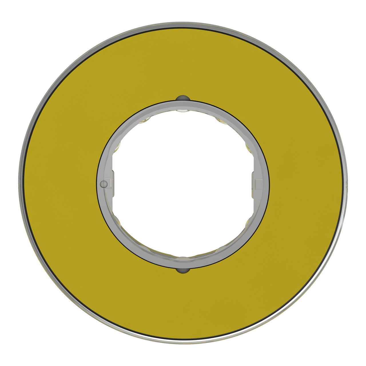 Harmony XB4, Legend holder Ø60 for emergency stop, plastic, yellow, marked EMERGENCY STOP – Image 2 of 7