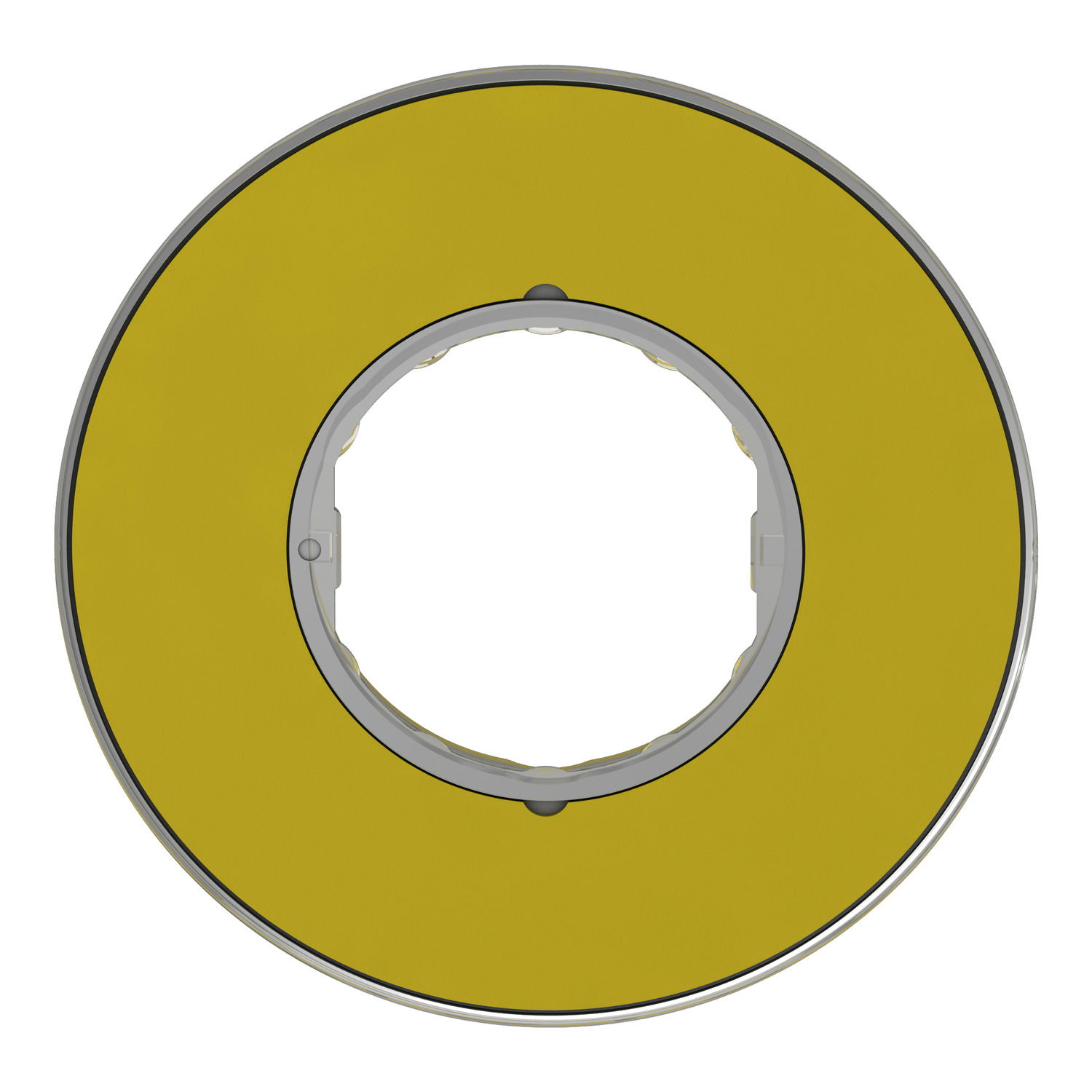 Harmony XB4, Legend holder Ø60 for emergency stop, plastic, yellow, marked EMERGENCY STOP – Image 2 of 7