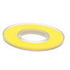 Harmony XB4, Legend, plastic, yellow, Ø90, for emergency stop, marked PARADA DE EMERGENCIA with logo ISO13851