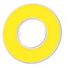 Harmony XB4, Legend, plastic, yellow, Ø90, for emergency stop, marked ARRESTO DE EMERGENZA with logo ISO13852