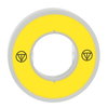 Harmony, Illuminated ring Ø60, plastic, yellow, red fixed integral LED, unmarked, 24 V AC/DC