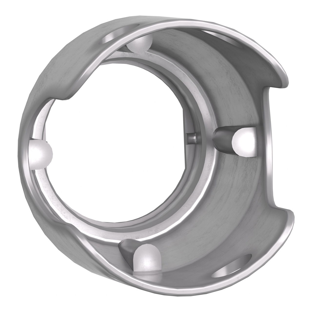 Chromium plated metal padlockable guard for Ø40 mushroom head – Image 3 of 9