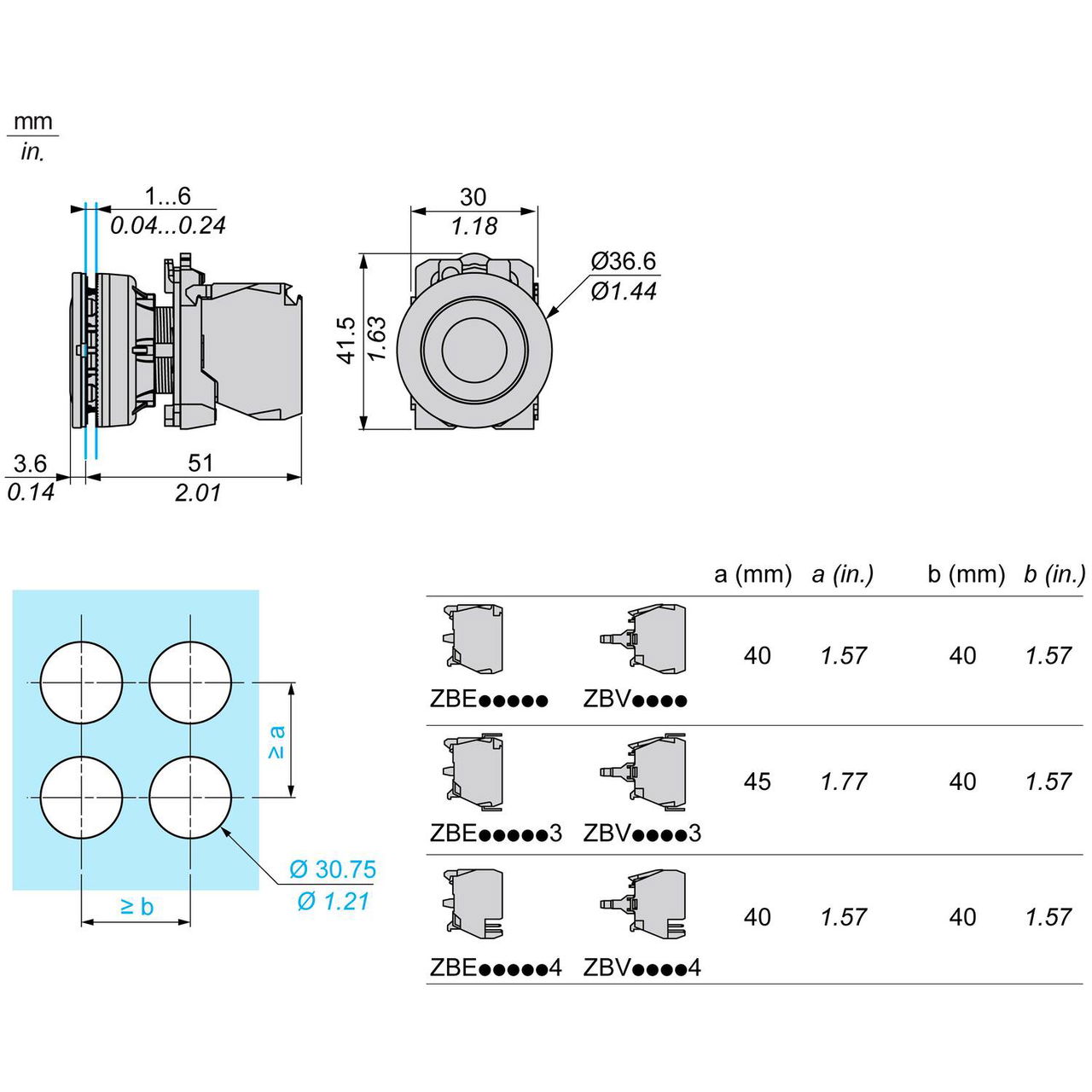 FLUSH MOUNTED BLACK FLUSH CAPS PUSHBUTTON WHITE MARKED ARROW 1NO SCREW CLAMP – Image 11 of 11