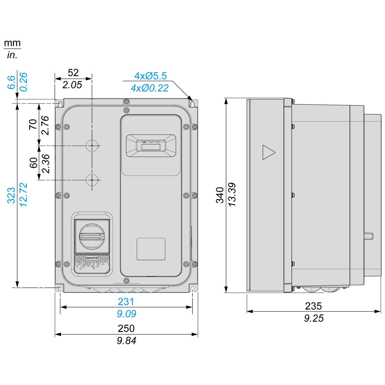 Variable speed drive, Altivar Machine ATV320, 1.1 kW, 200...240 V, 1 phase, enclosed – Image 2 of 12
