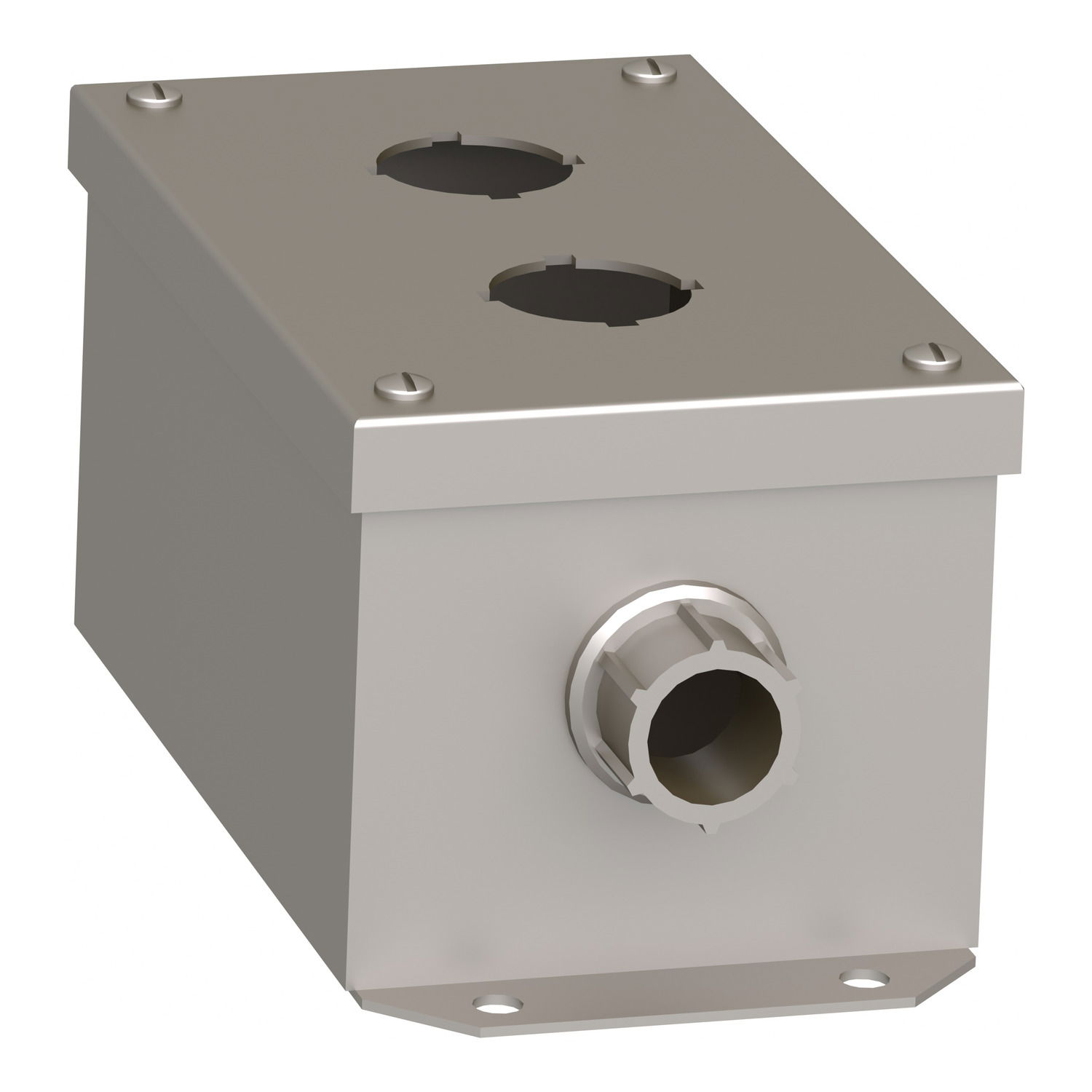 Empty control station - 9001K - stainless steel - 2 cut-outs Ø 30 – Image 3 of 8