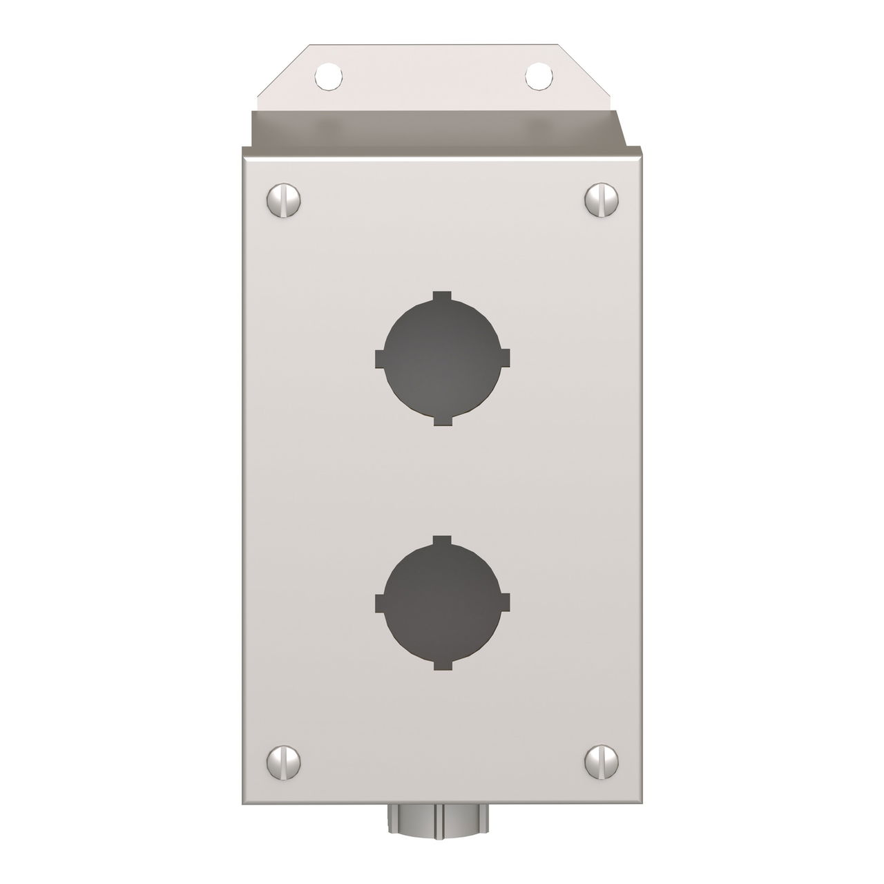 Empty control station - 9001K - stainless steel - 2 cut-outs Ø 30 – Image 4 of 8