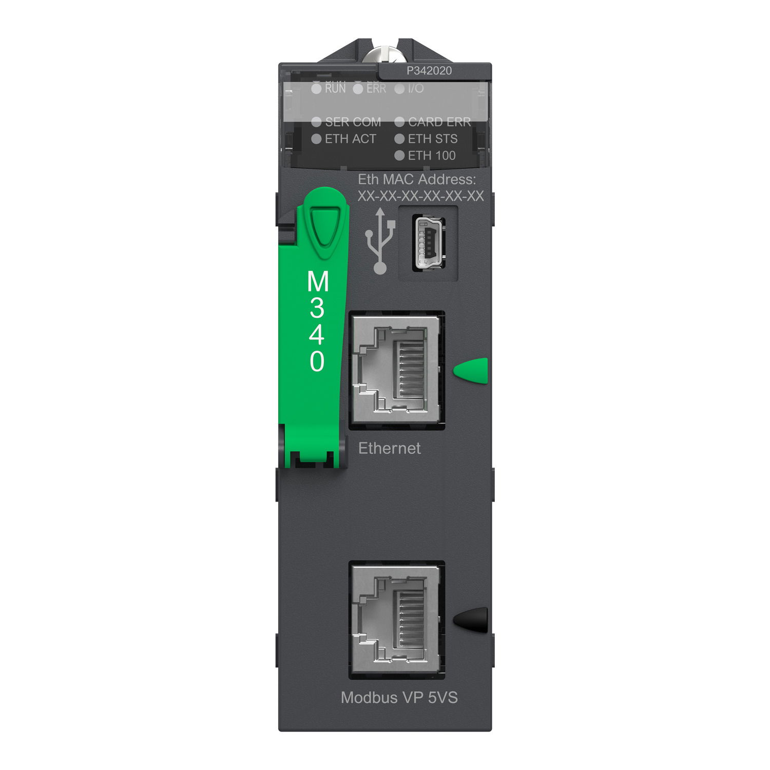 Processor module M340 - max 1024 discrete + 256 analog I/O - Modbus - Ethernet – Image 4 of 7