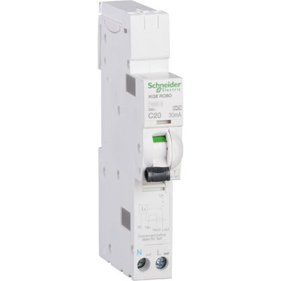 Acti9 - earth leakage circuit breaker - 1P + N - 20A - C - 30mA - 10000 A