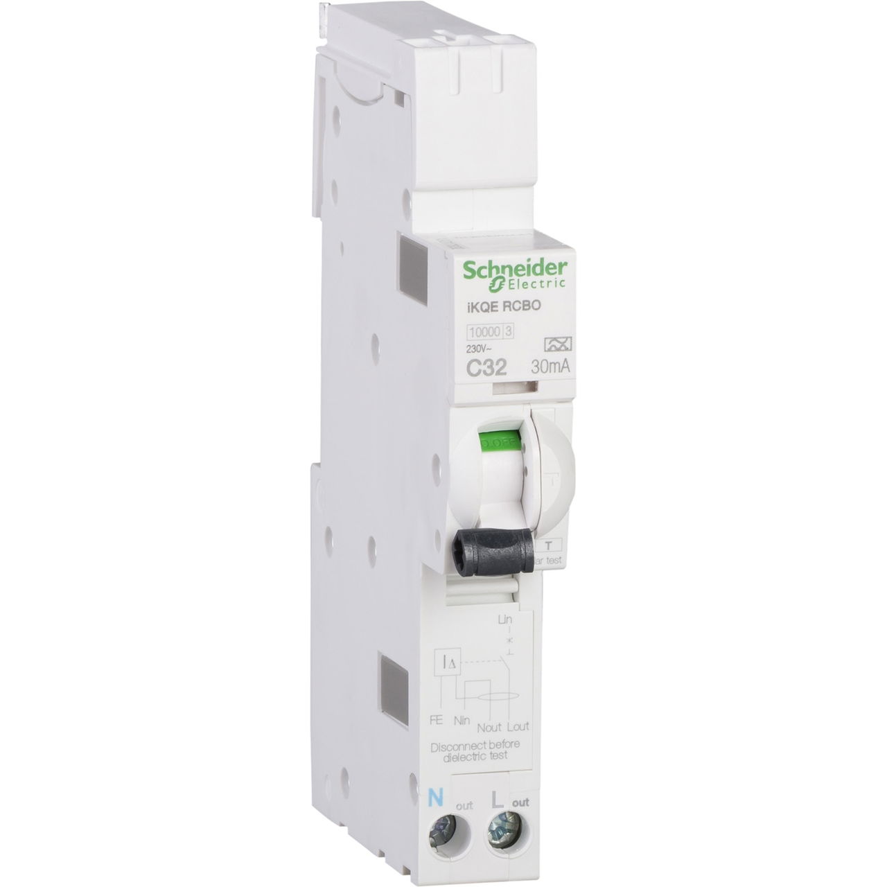 Acti 9 - earth leakage circuit breaker - 1P + N - 32A - C - 30mA - 10000 A