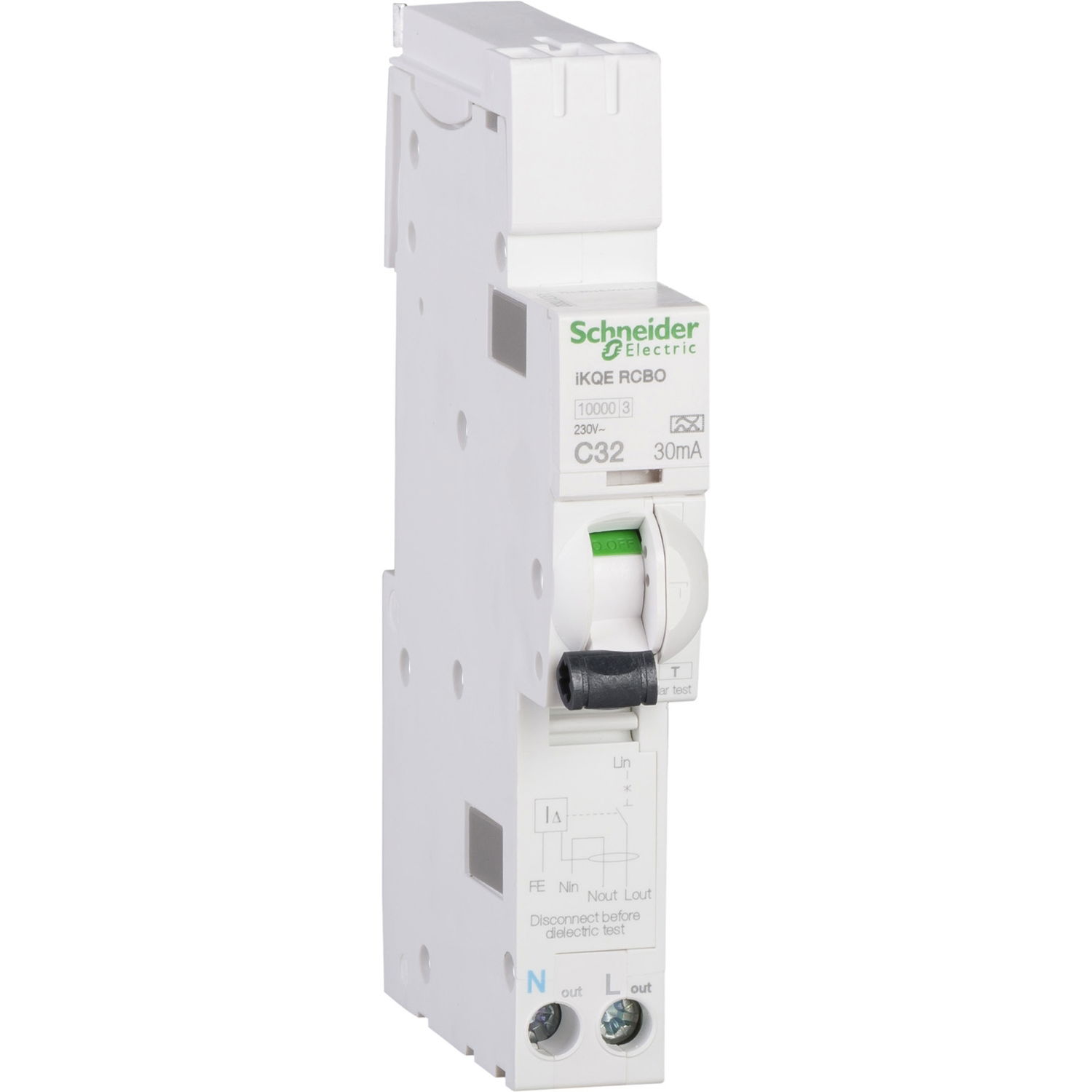 Acti 9 - earth leakage circuit breaker - 1P + N - 32A - C - 30mA - 10000 A